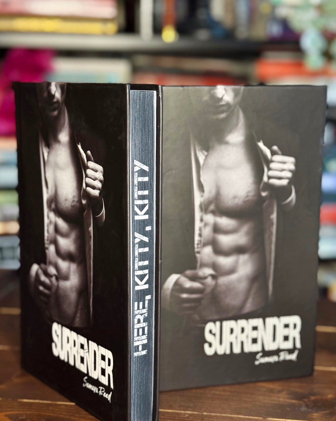 Surrender - hardcover with sprayed edges and WHITE text cover